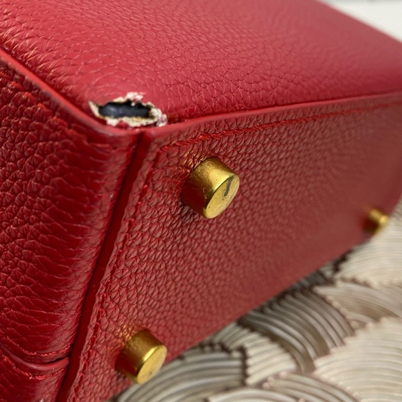 Brandon Blackwood New York Pebbled Red Leather Satchel The Luxury Trunk - Picture 5 of 10